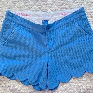 Lily Pulitzer Buttercup shorts.  Periwinkle blue.  Size 4